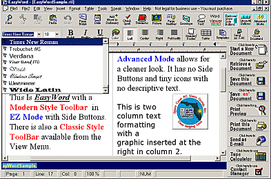 EasyOffice 2001's EasyWord program