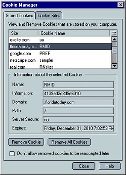 Mozilla Cookie Manager
